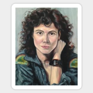 Ellen Ripley Oil Portrait (Alien 1979) Sticker